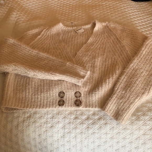 Free People Fuzzy V-Neck Sweater - Picture 12 of 14